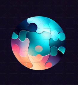 Abstrakte Puzzlekugel